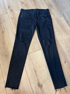 Dear John distressed black denim skinny jeans size 28